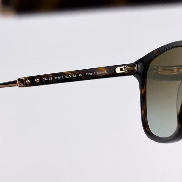TOM FORD FT0813 Caleb 52G Sunglasses Brown Gradient Titanium Men - Picture 9 of 9